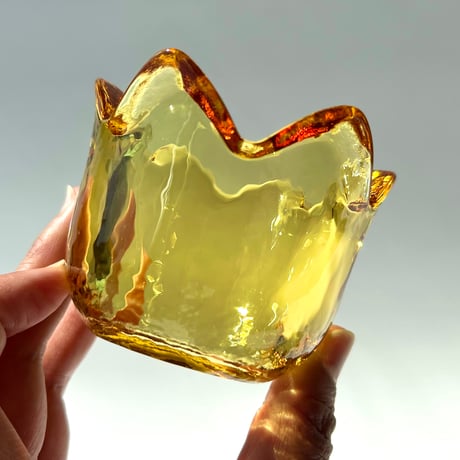 iittala Jorma Vennola Tulip イエロー  Lサイズ キャンドルホルダー / イッタラ ヨルマ・ヴェンノラ