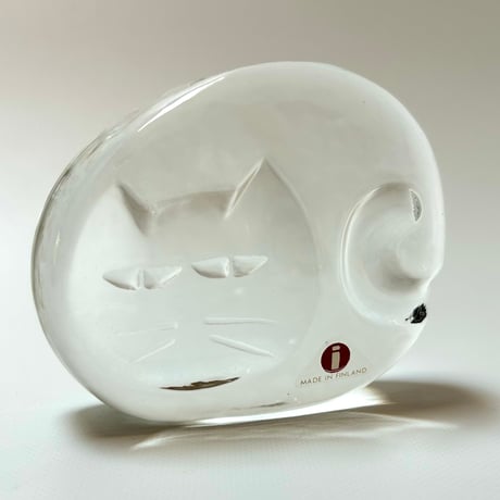 iittala Jorma Vennola ネコ ガラスのオブジェ / ペーパーウェイト / イッタラ ヨルマ・ヴェンノラ