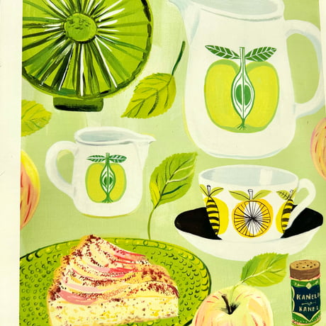 Matti Pikkujämsä アート  Omenapilrakka（アップルパイ）Giclee print 額付 送料込