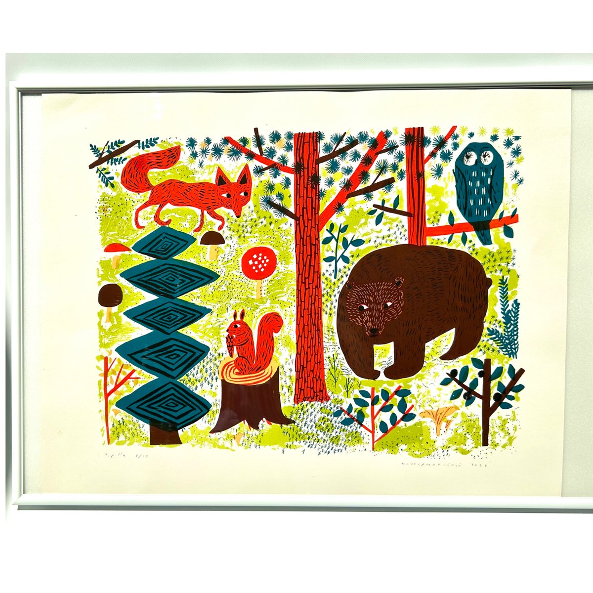 Matti Pikkujämsä アート Metsikko 9/12 シルクスクリーン /