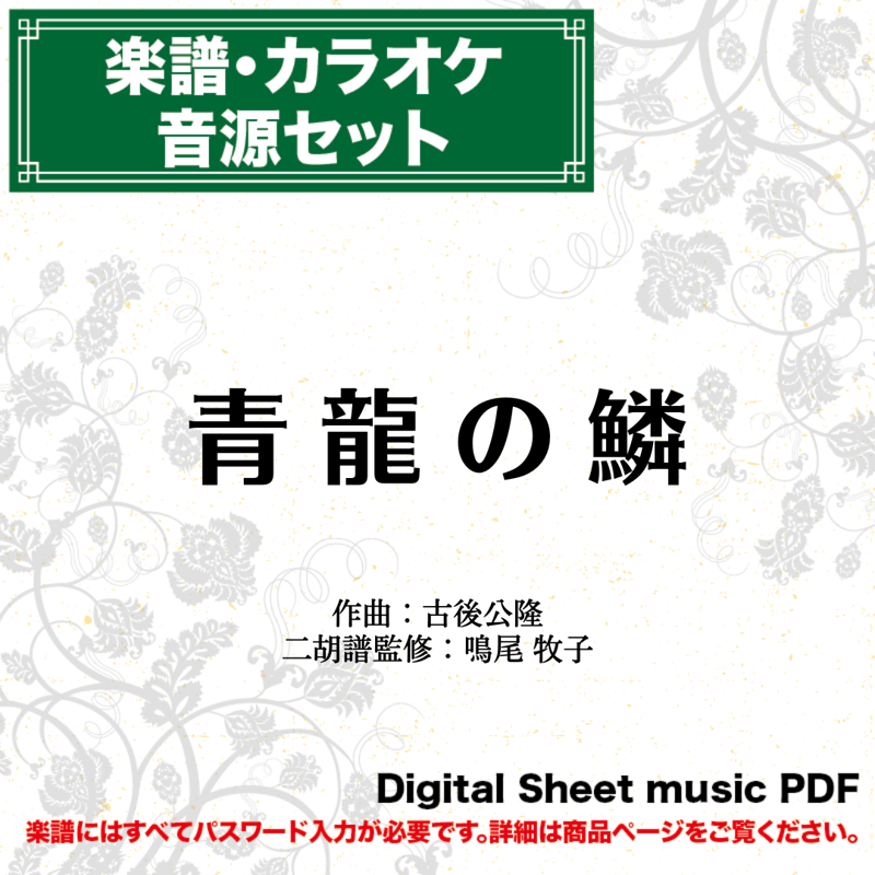 青龍の鱗 -二胡数字譜面とカラオケ音源セット- ※パスワード設定済 