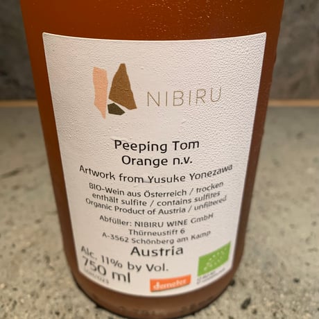 Peeping Tom Orange NV／Nibiru Wines（ニビル）