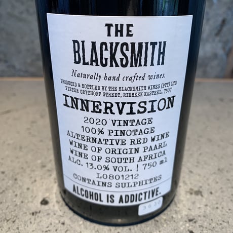 Innversion Pinotage 2020／The Black Smith（ザ・ブラック・スミス）