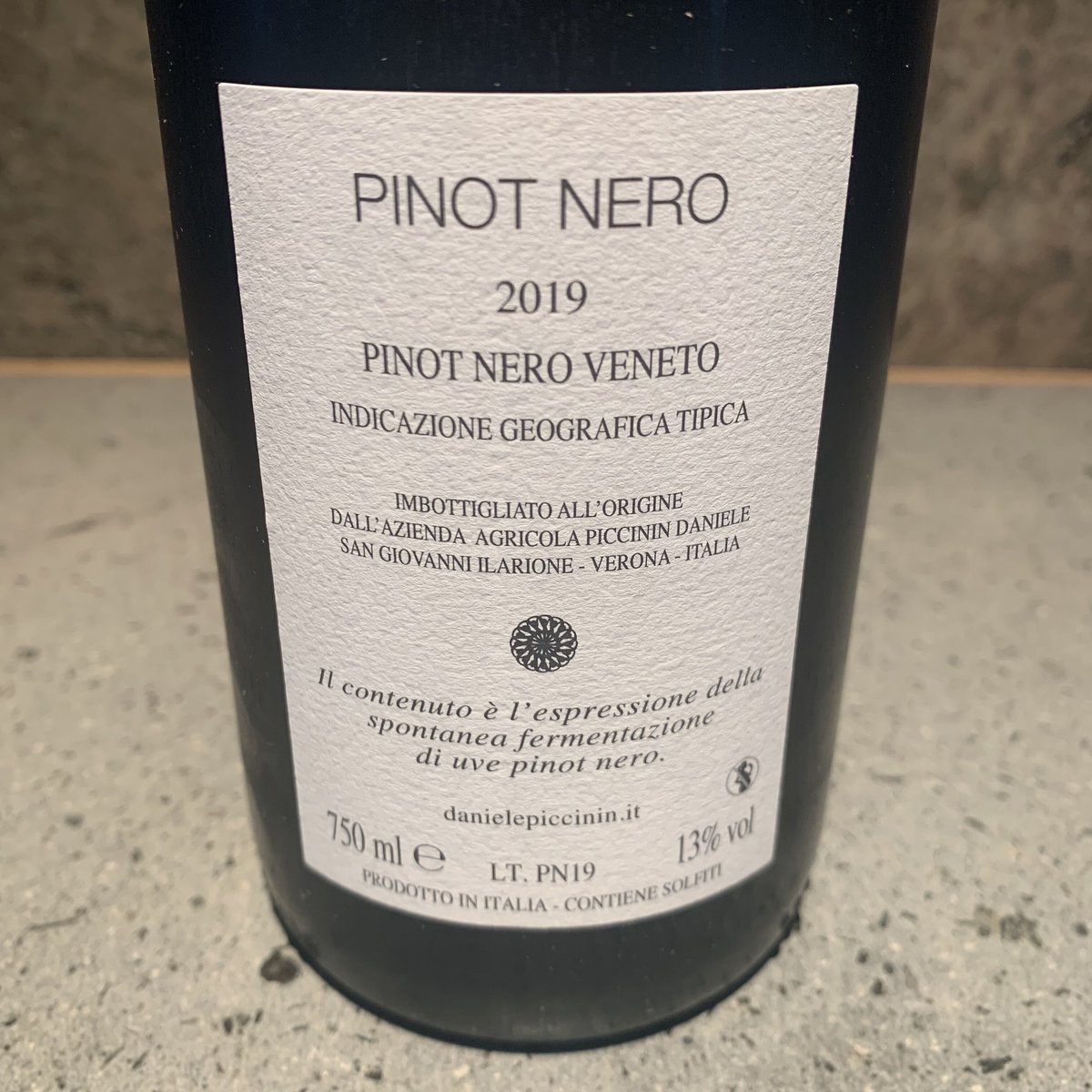 Pinot Nero MUNI 2019 ／Daniele Piccinin（ ダニエーレ・ピ