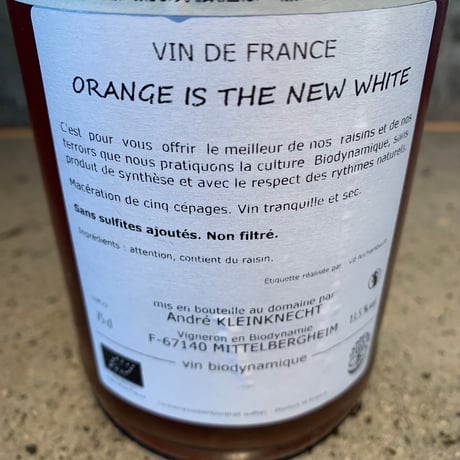 Orange is the New White 2022／Kleinknecht（クラインクネヒト）