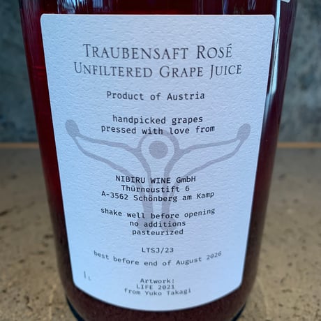 Traubensaft Rose Grape juice 2023／Nibiru Wines（ニビル）