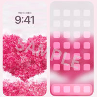 【恋愛成就】pink heart愛の待ち受け画像