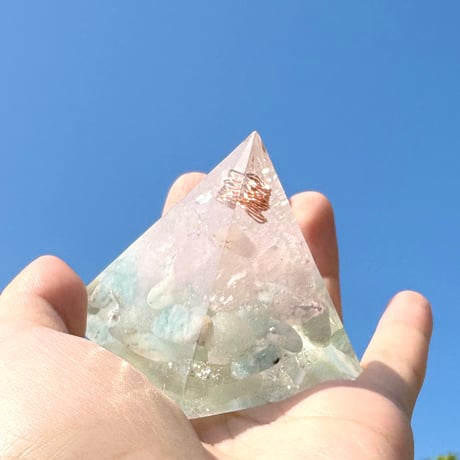 癒しのオルゴナイト❤️ロードナイト ＋ローズクォーツのハート型♡ 癒しのオルゴナイト❤️ストロベリークォーツ＋ロードナイトの