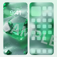 【エメラルド】Emerald Light 静かに輝く願いの守護石待受画像