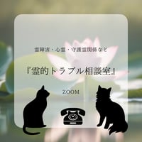 【ZOOM】特別メニュー『霊的トラブル相談室』