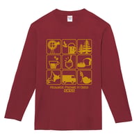【受注生産】Acoustic Pocket in Doto 2022 長袖Tシャツ（バーガンディ）