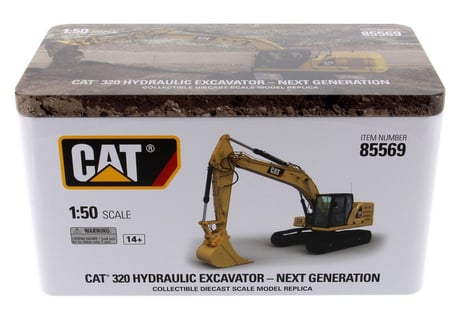 プラッツ ダイキャストマスター 1/50 CAT 320 油圧ショベル（Next Generation）