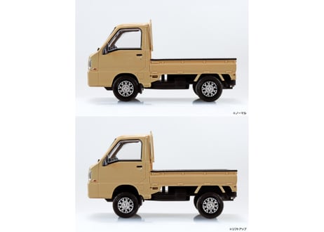 アオシマ 1/32 楽プラ スナップキット No.05CU-KI スバル サンバー トラック カスタムホイール(カーキ)