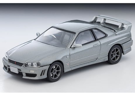 トミーテック 1/64 TLV-N353a 日産 スカイライン 2ドアスポーツクーペ 25GT TURBO オプションパーツ付（銀）2000年式