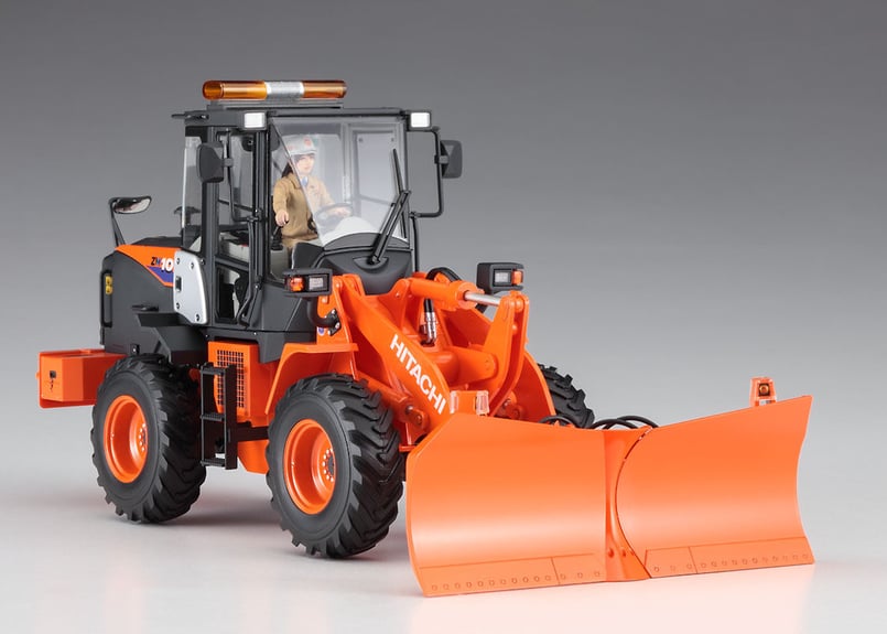 専用　除雪車　プラモデル ハセガワ 66102 1/35 日立建機 ホイールローダ ZW100-6 マルチプラウ