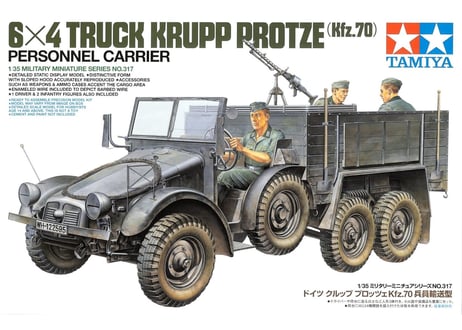 タミヤ 1/35 MM No.317 ドイツ クルップ プロッツェKfz.70兵員輸送型