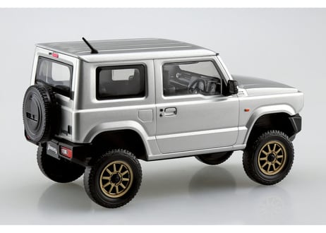 アオシマ 1/32 楽プラ スナップキット No.09CU-SS スズキ JB64 ジムニー カスタムホイール(シルキーシルバーメタリック)