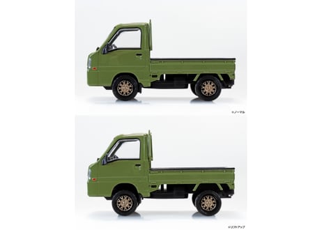 アオシマ 1/32 楽プラ スナップキット No.05CU-OG スバル サンバー トラック カスタムホイール(オリーブグリーン)