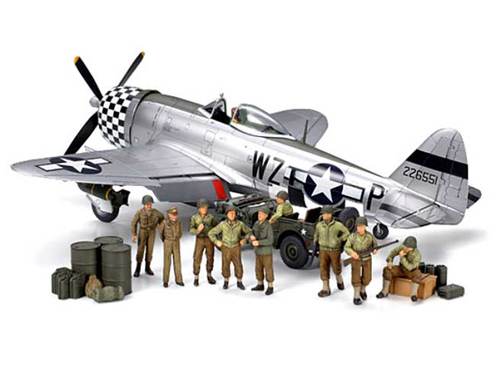 タミヤ 1/48 アメリカ歩兵休息&P-47Dセット(未使用・未開封品) (shin-