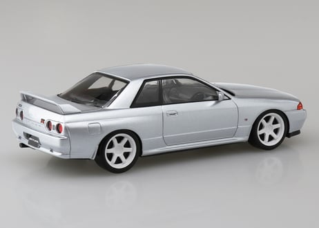 アオシマ 1/32 楽プラ スナップキット No.14CU-SS ニッサン R32スカイラインGT-R カスタムホイール(スパークシルバー)