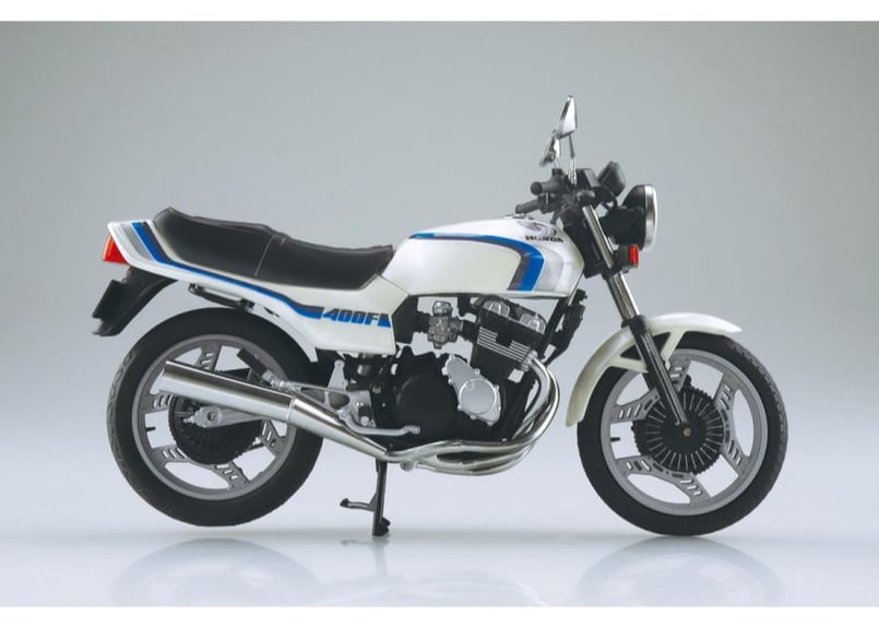 アオシマ 1/12 完成品バイク Honda CBX400F パールシェルホワイト (CBX5