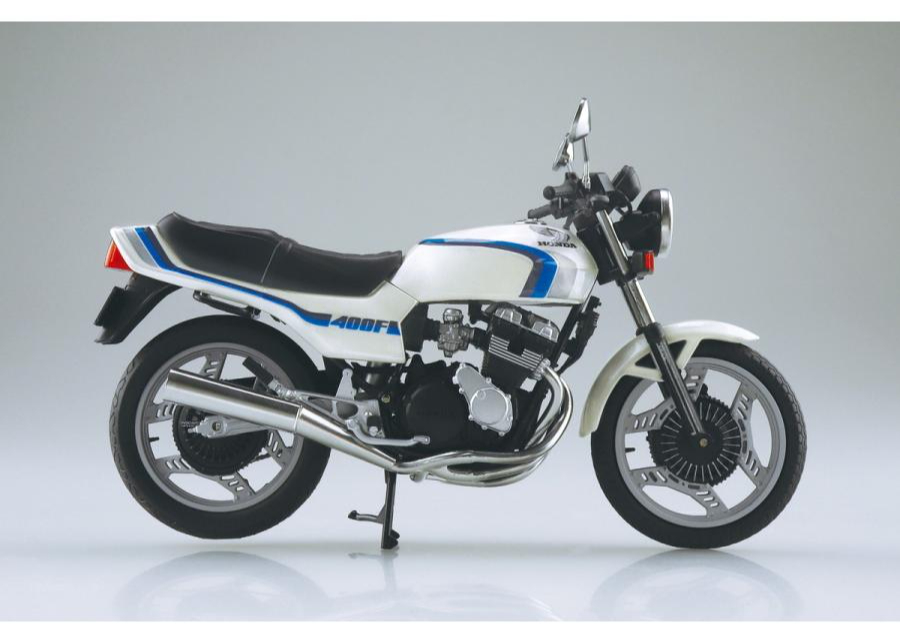 アオシマ 1/12 完成品バイク Honda CBX400F パールシェルホワイト (CBX5