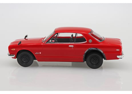 アオシマ 1/32 楽プラ スナップキット No.16-RD ニッサン C10 スカイライン 2000GT-R(レッド)
