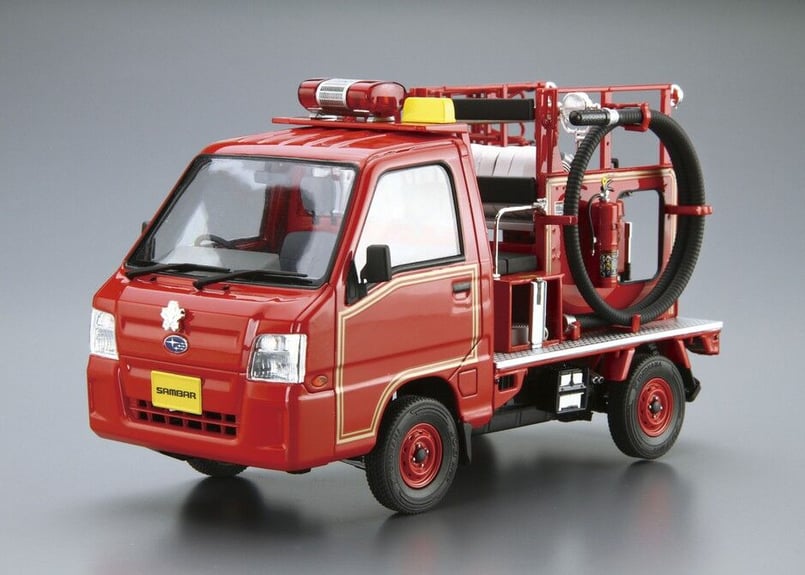 アオシマ 1/24 ザ・モデルカー No.119 スバル TT2 サンバー 消防車 '11