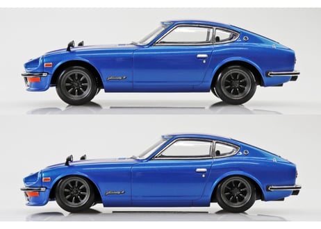 アオシマ 1/32 楽プラ スナップキット No.15CU-BE ニッサン S30フェアレディZ カスタム(ブルーメタリック)