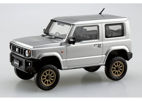 アオシマ 1/32 楽プラ スナップキット No.09CU-SS スズキ JB64 ジムニー カスタムホイール(シルキーシルバーメタリック)