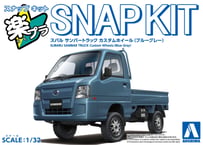 アオシマ 1/32 楽プラ スナップキット No.05CU-BG スバル サンバー トラック カスタムホイール(ブルーグレー)
