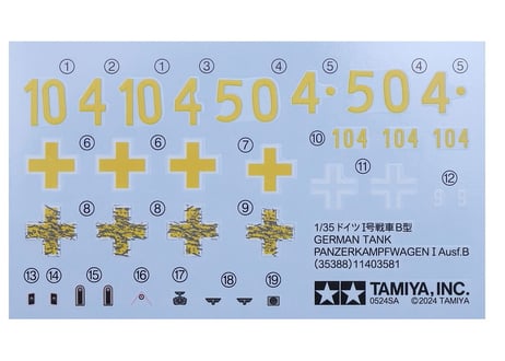 タミヤ 1/35 MM No.388 ドイツⅠ号戦車B型