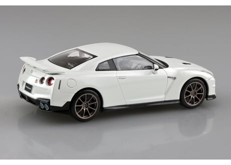 アオシマ 1/32 楽プラ スナップキット No.03-BW ニッサン R35 NISSAN GT-R 2024(ブリリアントホワイトパール)