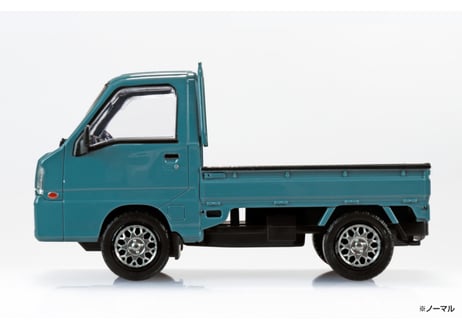 アオシマ 1/32 楽プラ スナップキット No.05CU-BG スバル サンバー トラック カスタムホイール(ブルーグレー)