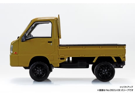 アオシマ 1/32 楽プラ スナップキット No.05CU-OE スバル サンバー トラック カスタムホイール(オリーブ)