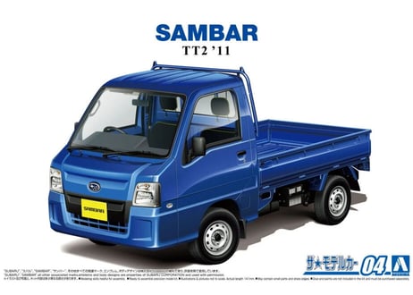 アオシマ 1/24 ザ･モデルカー No.04 スバル TT2 サンバートラック WRブルーリミテッド '11
