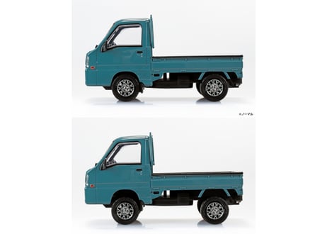 アオシマ 1/32 楽プラ スナップキット No.05CU-BG スバル サンバー トラック カスタムホイール(ブルーグレー)