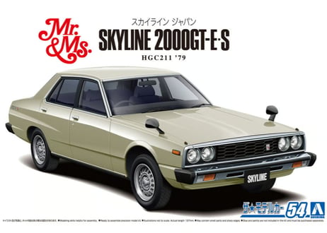 アオシマ 1/24 ザ･モデルカー No.54 ニッサン HGC211 スカイライン2000GT-E・S '79