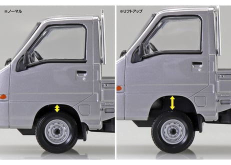 アオシマ 1/32 楽プラ スナップキット No.05-SS スバル サンバー トラック(スターリングシルバーメタリック)