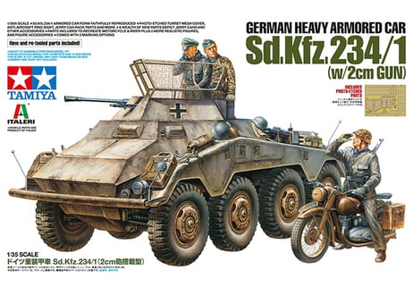 タミヤ イタレリ No.19 1/35 ドイツ重装甲車Sd.Kfz.234/1（2cm砲搭載型）（スケール特別販売商品）