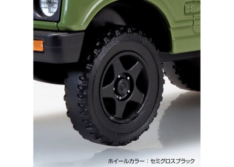 アオシマ 1/32 楽プラ スナップキット No.18CU-OG スズキ JA11 ジムニー カスタムホイール(オリーブグリーン)