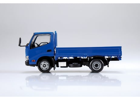 アオシマ 1/32 楽プラ スナップキット No.23-BE 日野 デュトロ 平ボデー(ブルー)