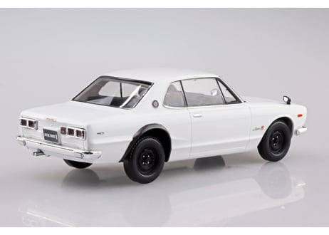 アオシマ 1/32 楽プラ スナップキット No.16-WH ニッサン C10 スカイライン 2000GT-R(ホワイト)