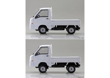 アオシマ 1/32 楽プラ スナップキット No.05-FW スバル サンバー トラック(フロストホワイト)