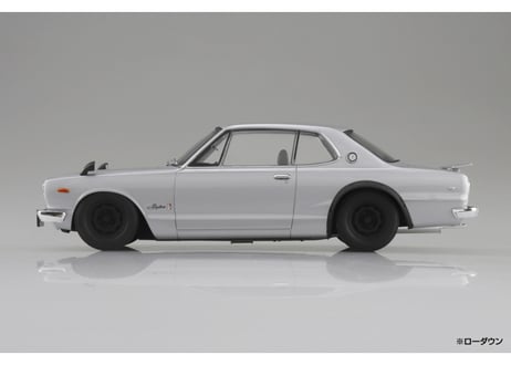 アオシマ 1/24 楽プラ スナップカー No.01-SI KPGC10 スカイラインHT 2000GT-R 1970 シルバー