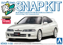 アオシマ 1/32 楽プラ スナップキット No.22-CW ホンダ DC2インテグラ タイプR(チャンピオンシップホワイト)