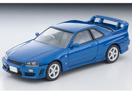 トミーテック 1/64 TLV-N353b 日産 スカイライン 2ドアスポーツクーペ 25GT TURBO オプションパーツ付（青）2000年式