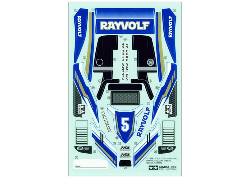 たろー RAYVOLF POLYCARBONATE BODY SPECIAL (LIGHT BLUE) (MS CHASSIS