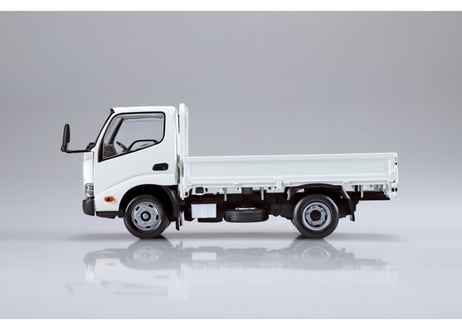 アオシマ 1/32 楽プラ スナップキット No.23-WE 日野 デュトロ 平ボデー(ホワイト)