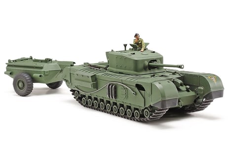 タミヤ 1/48 MM No.94 イギリス戦車 チャーチルMk.VII クロコダイル